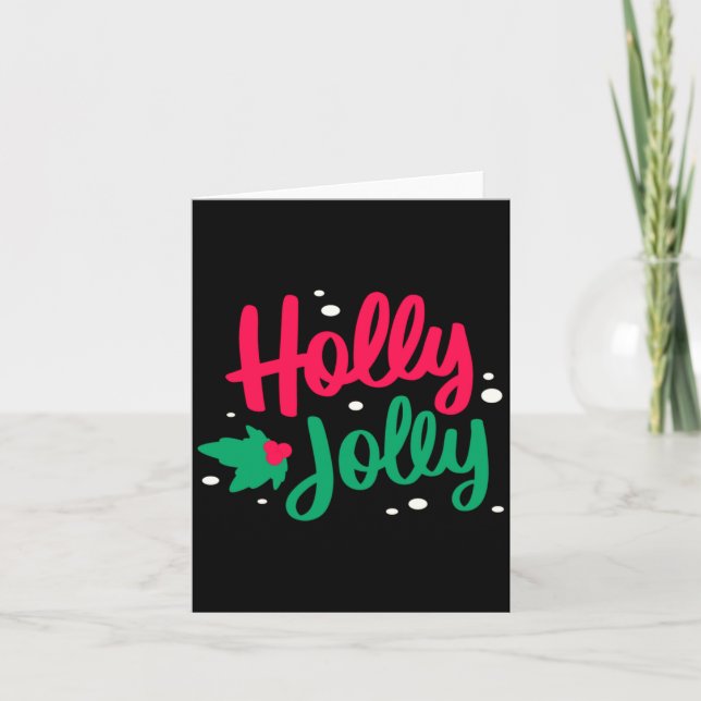 Holly Jolly Christmas  Karte (Vorderseite)