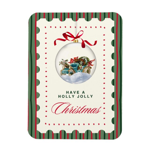  Holly Jolly Christmas Magnet   (Vertikal)
