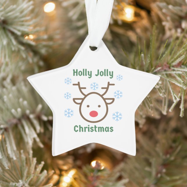 Holly Jolly Christmas Ornament (Baum)