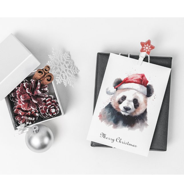 Holly Jolly Christmas Panda, Brauch Feiertagskarte (Von Creator hochgeladen)