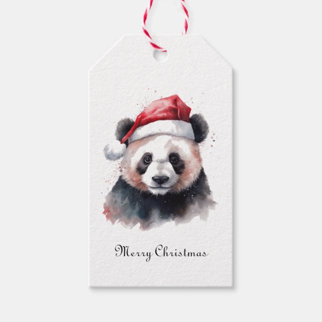 Holly Jolly Christmas Panda, Brauch Geschenkanhänger (Vorderseite)