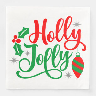 Holly Jolly Christmas Song Serviette