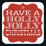 Holly Jolly Christmas Stickers<br><div class="desc">Festive Holly Jolly Stickers,  um Ihre Karten Umschläge und Pakete zu dekorieren!</div>