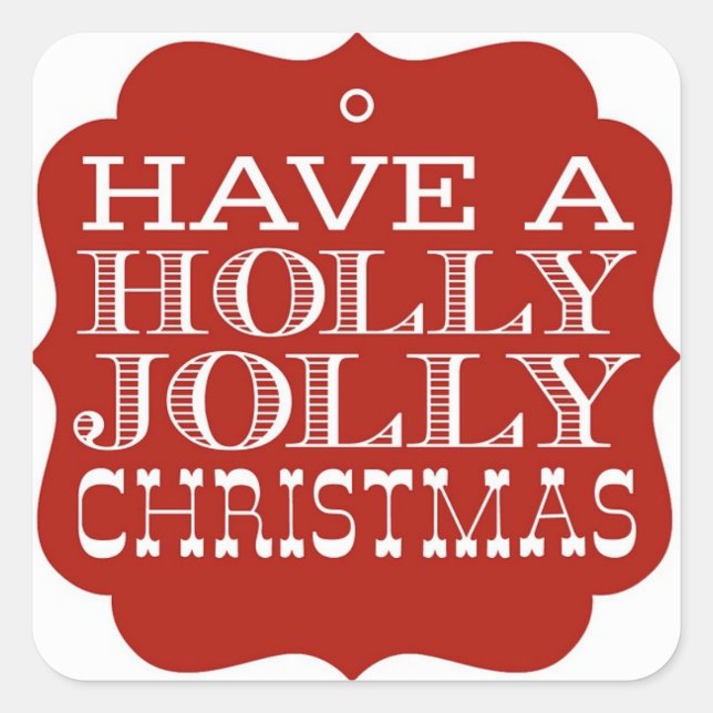 Holly Jolly Christmas Stickers (Vorderseite)
