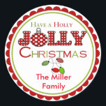 Holly Jolly Christmas Stickers Labels<br><div class="desc">Holly Jolly Christmas Stickers Labels</div>