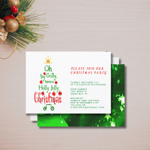 Holly Jolly Christmas Typografy Classic Song, ZPR Einladung