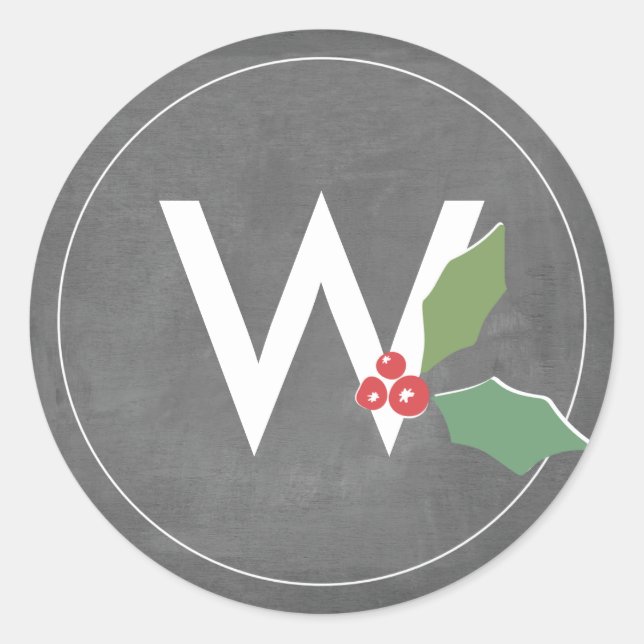 Holly Jolly Collection Runder Aufkleber (Vorderseite)