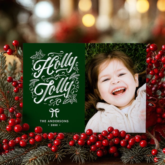 Holly Jolly Family Name & Foto Weihnachten (Von Creator hochgeladen)