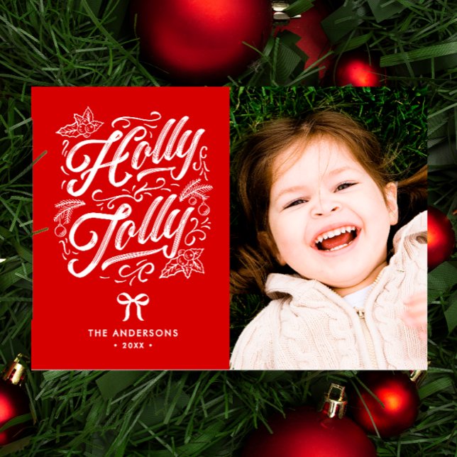 Holly Jolly Family Name & Foto Weihnachten (Von Creator hochgeladen)
