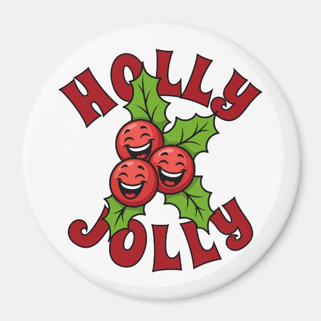Holly Jolly Funny Laughing Holly Weihly Magnet (Vorne)
