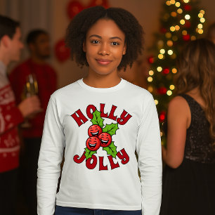 Holly Jolly Funny Laughing Holly Weihly T-Shirt
