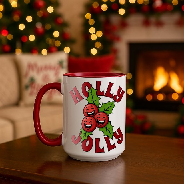 Holly Jolly Funny Laughing Holly Weihly Tasse (Von Creator hochgeladen)