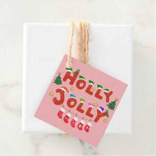 Holly Jolly Geschenkanhänger