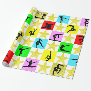 HOLLY JOLLY GYMNASTICS CHRISTMAS GESCHENKPAPIER