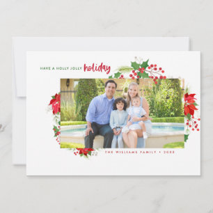 Holly Jolly Holiday Foto Cards Feiertagskarte