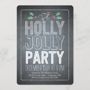 Holly Jolly Holiday Party Einladung