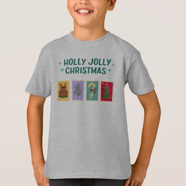 Holly Jolly Holiday Weihnachtskids Shirt (Vorderseite)