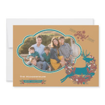 Holly Jolly Joy Weihnachtsfotokarte