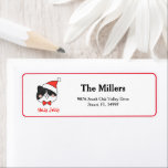 Holly Jolly Niedlich Christmas Santa Cat Adresse<br><div class="desc">Fügen Sie Ihrer Urlaubspost eine festliche und bezaubernde Touch mit diesem Holly Jolly Santa Cat Rücksendeetikett hinzu! Dieses kawaii-Weihnachtsdesign mit einem niedlichen Cartoon-Kätzchen in einer Weihnachtsmannmütze bringt jedem Ton Beifall. Ideal für Urlaubskarten, Einladungen und Geschenkpakete. Passen Sie Ihren Namen und Ihre Adresse an, um ein persönliches und spielerisches saisonales Detail...</div>