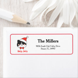 Holly Jolly Niedlich Christmas Santa Cat Adresse