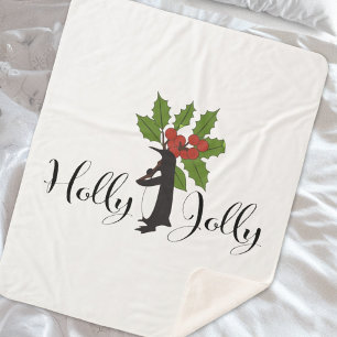 Holly Jolly Niedlich Funny Penguin Weihnachten Sherpadecke