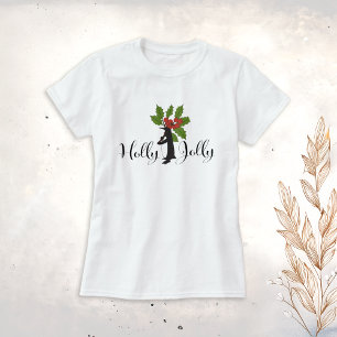 Holly Jolly Niedlich Funny Penguin Weihnachten T-Shirt