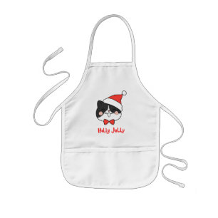 Holly Jolly Niedlich Kawaii Santa Cat Kinderschürze