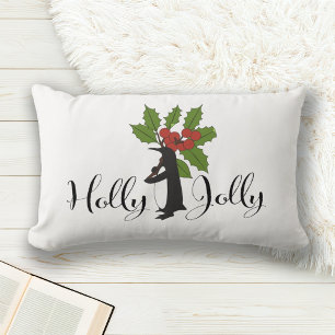 Holly Jolly Niedlich Whimsical Pinguin Weihnachten Lendenkissen
