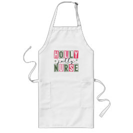 Holly Jolly Nurse Apron Lange Schürze
