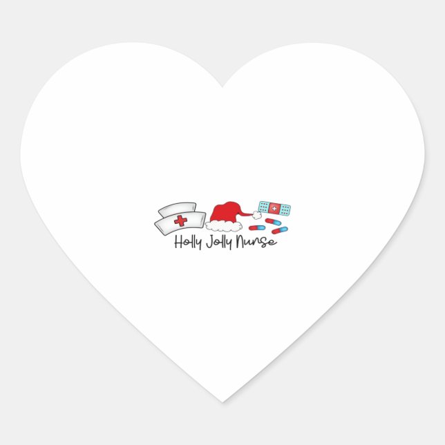 Holly Jolly Nurse, Halloween Classic T-Shirt Herz-Aufkleber (Vorderseite)