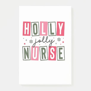 Holly Jolly Nurse Weihnachtsfeier Weihnachtsfeiert Post-it Klebezettel