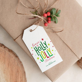 "Holly Jolly" Personalisierte Weihnachten Geschenkanhänger