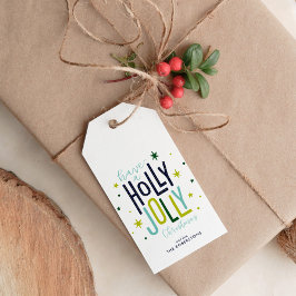 "Holly Jolly" Personalisierte Weihnachten Geschenkanhänger