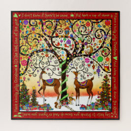 Holly Jolly Reindeer-Puzzle Puzzle