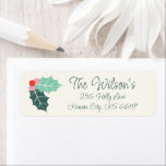 Holly Jolly Retro Christmas Retuern Address Label<br><div class="desc">Mit diesen niedlichen personalisierten Rücksendeadressen-Aufklebern können Sie Ihre Urlaubskarten ganz einfach ansprechen.</div>