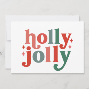 Holly Jolly - Retro-Feiertags-Typografie Karte