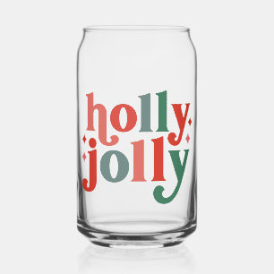 Holly Jolly - Retro Holiday Typografie Dosenglas