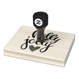 Holly Jolly Rubber Briefmarke Gummistempel