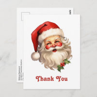 Holly Jolly Santa Claus Retro Vielen Dank