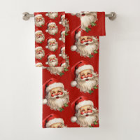 Holly Jolly Santa Claus Retro Weihnachtsmuster