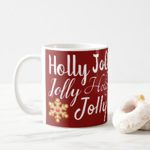 Holly Jolly Script & Gingerbread Cookies Weihnacht Kaffeetasse