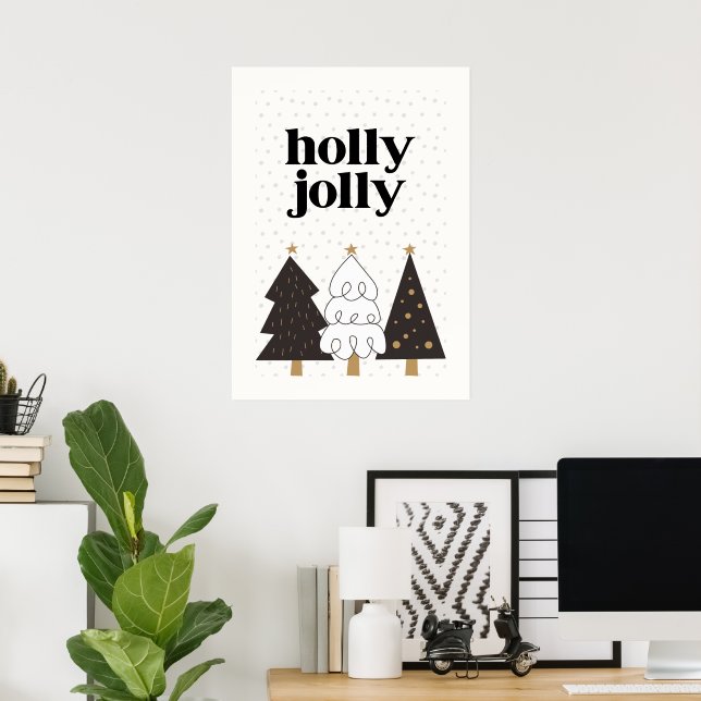 Holly Jolly Skandinaviäre Weihnachten Poster (Heimbüro)