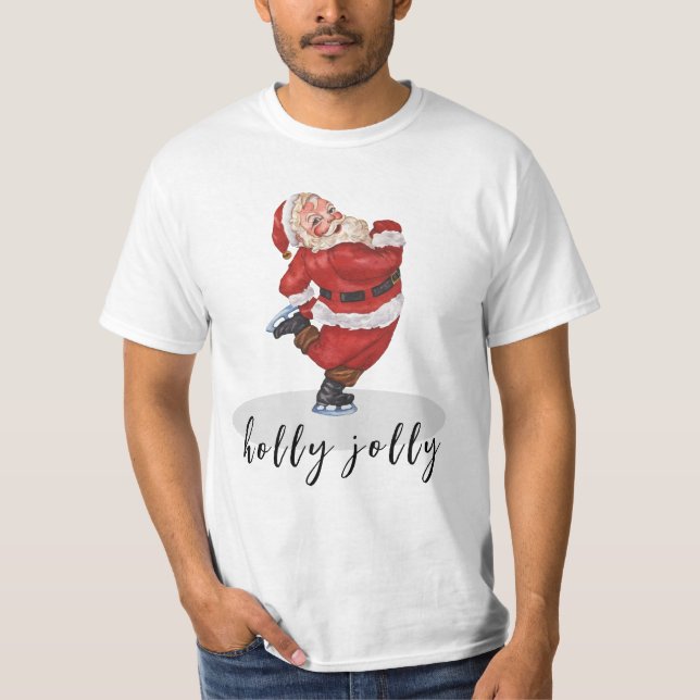 Holly Jolly Skaten Santa T - Shirt (Vorderseite)