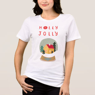 Holly Jolly Snow Globe - Ein gemütlicher Urlaub Tri-Blend Shirt