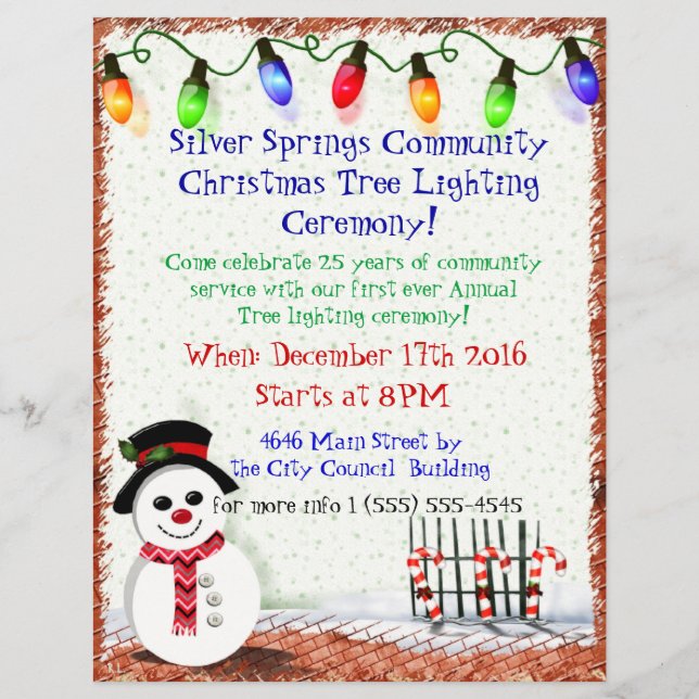 Holly Jolly Snowman Flyer (Vorne)