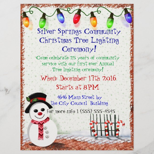 Holly Jolly Snowman Flyer (Vorne)