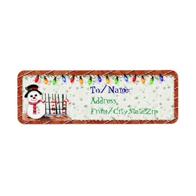 Holly Jolly Snowman GIFT ADDRESS (Vorne)