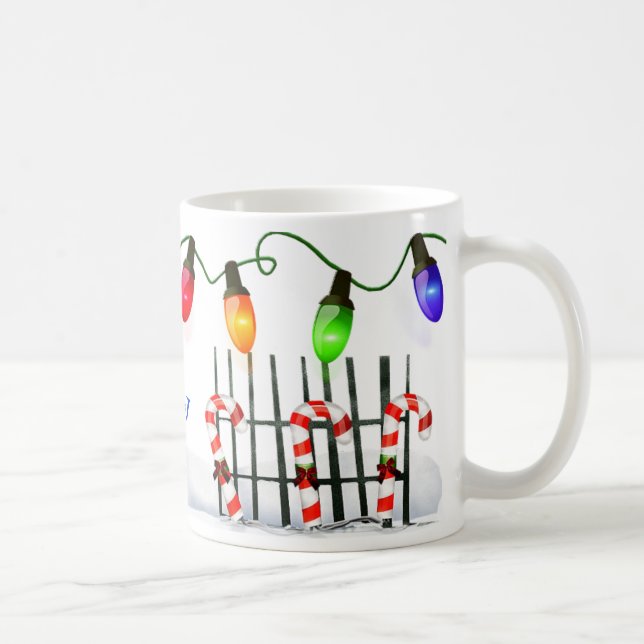 Holly Jolly Snowman PERSONALISIERT Tasse (Rechts)