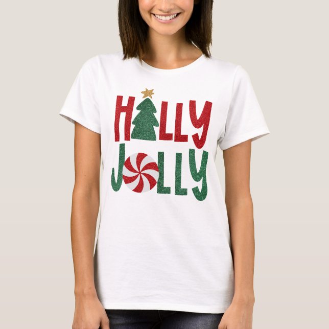 Holly Jolly Sparky Christmas T-Shirt (Vorderseite)