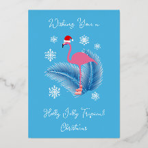 Holly Jolly Tropical Christmas Flamingo